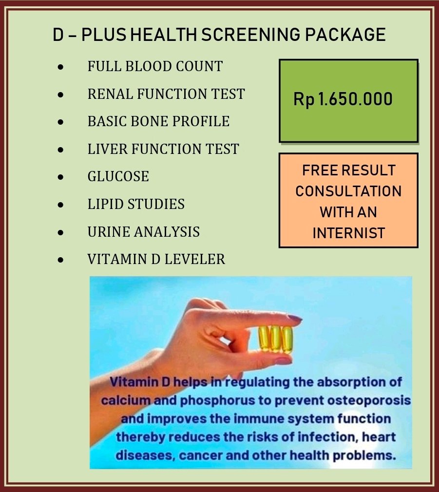 D-PLUS HEALTH SCREENING PACKAGE